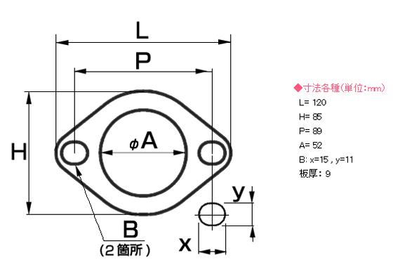 汎用　メッキフランジ　単品 φ50.8用 マフラー 2