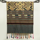 ラオス 浮き織 手織り 絹織物 幅広 シルク スレンダー 壁掛け タペストリー 送料無料