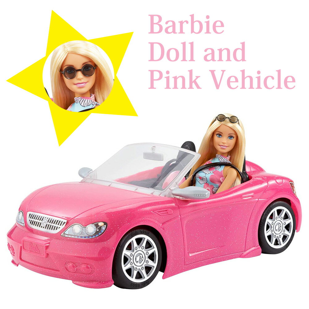 【 バービー Barbie 】 バービーとおでかけ かわいいピンクのクルマBarbie Doll and Pink Vehicleバービー人形 ドール おもちゃ誕生日 プレゼントに あす楽