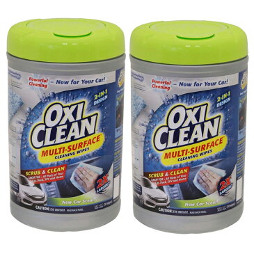 【オキシクリーン】オキシクリーン 車内用クリーナー 30枚入 2本パック【COSTCO コストコ】OxiClean Multi-Surface Total Interior Scrub & Clean Wipes 2-pack ラージサイズ ワイプ スクラブ繊維 ウェットシート