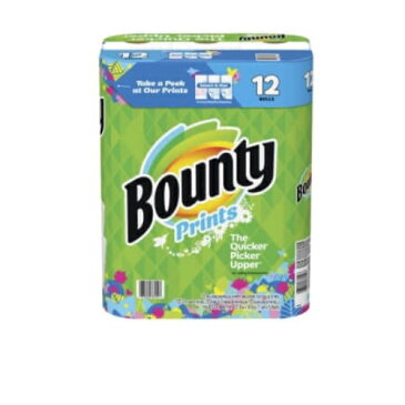 【送料無料】【当店ポイント5倍】【costco コストコ】 【Bounty】 バウンティー ペーパータオル プリント 123カットx12ロール