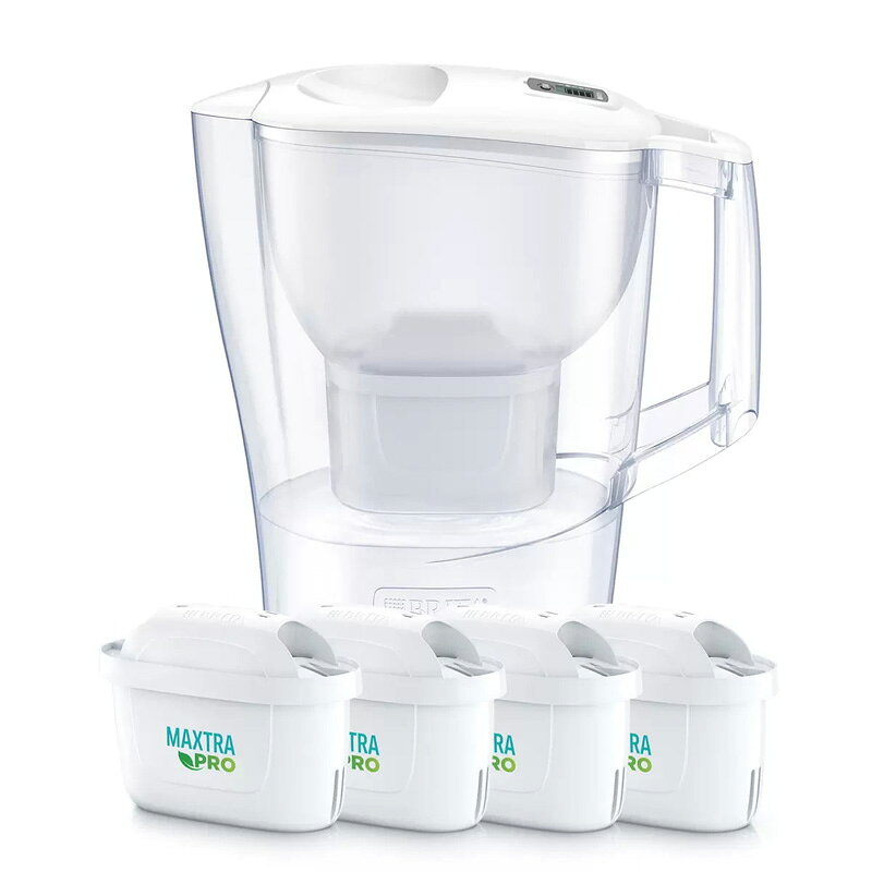 キャラメルカフェの【 BRITA 】 ブリタ ポット型浄水器 アルーナ マクストラプロ 交換 カートリッジ 4個付き 61830浄水器 ポット型 ブリタ浄水器 ポット型浄水器 ブリタポット ブリタ浄水器ポット 冷蔵庫 スリム マクストラ brita ポット 水 ミネラルウォーター ろ過 MAXTRA＋ コストコ｜アングル3