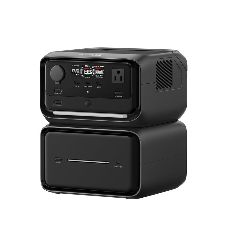 乐天商城 - ポータブル電源 大容量858Wh 最大900W出力 アウトドア 防災 静音設計 無停電機能 EcoFlow RIVER3 Max Plus