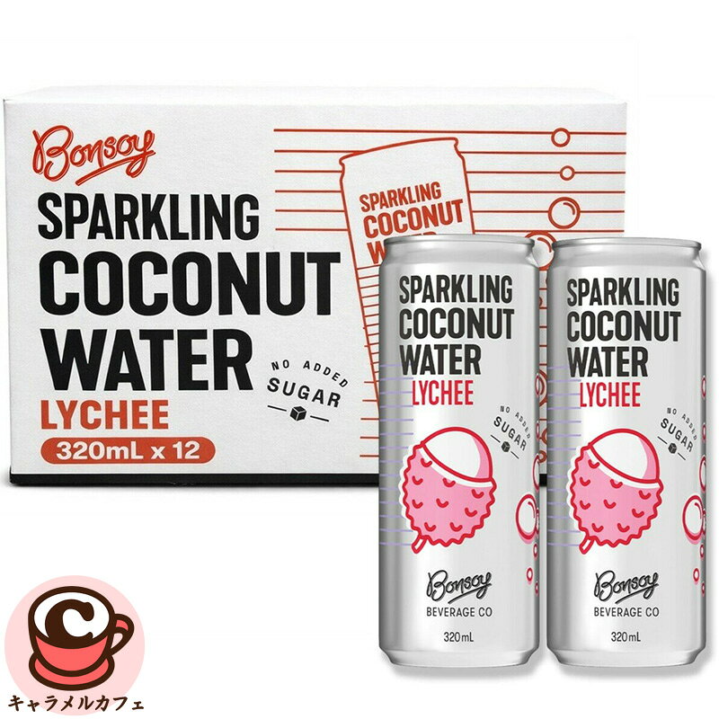 スパークリングココナッツウォーター ライチ味 320ml x 12缶 BONSOY 76011ココナッツ ジュース 炭酸 飲料 砂糖不使用 320ml 缶 12本 大容量 大量 業務用 家庭用 パーティー 誕生日 女性 子ども ギフト 贈り物 おいしい コストコ 食品 キャラメルカフェ 通販 直送