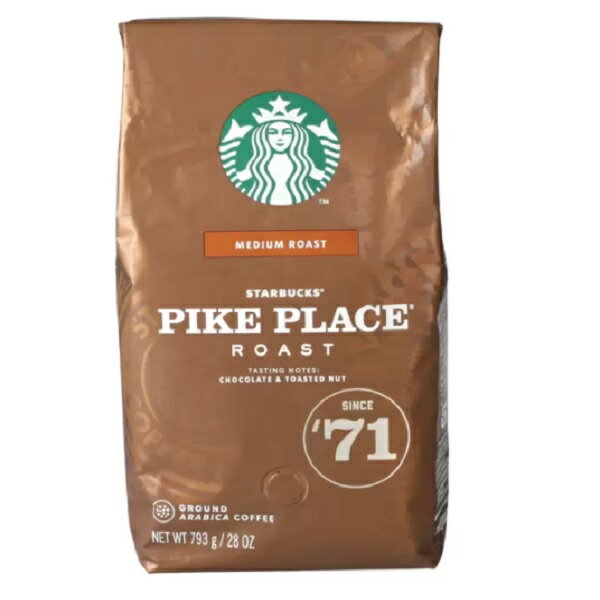 【STARBUCKS スターバックス】 パイクプレイスロースト (粉) 793gPIKE PLACE ROASTレギュラーコーヒー（豆）　793g【輸入食材 輸入食品】