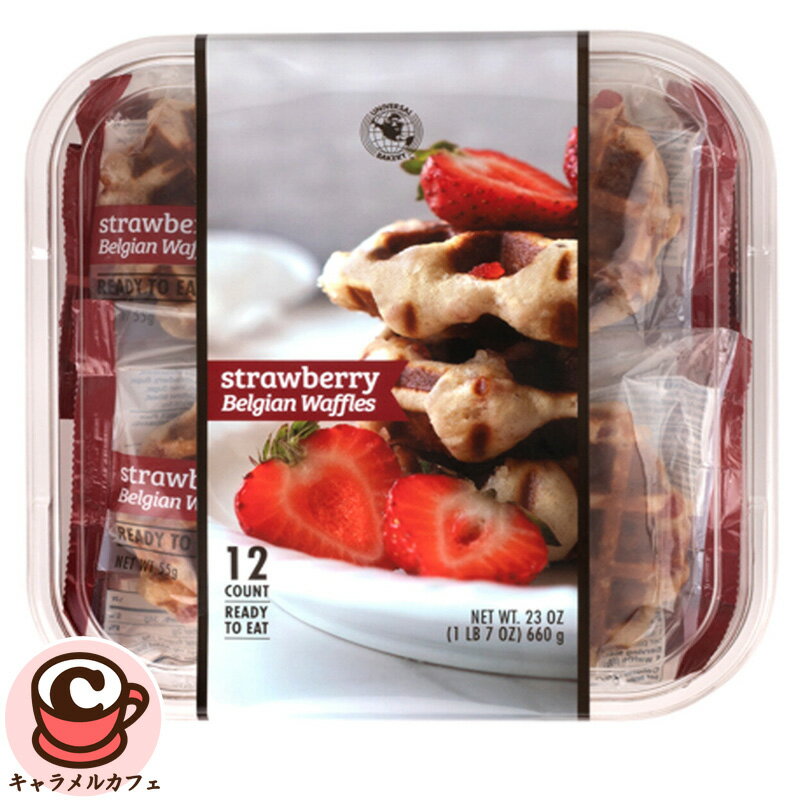 イチゴ香る ベルギーワッフル 12個 71525ストロベリー ふわふわ ワッフル ケーキ 焼菓子 お返し お菓子 おうちカフェ スイーツ おやつ 贅沢 女性 贈り物 大容量 個包装 個別包装 55gX12個 シェア 洋菓子 コストコ 食品 キャラメルカフェ 通販 直送のサムネイル