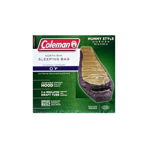 あす楽 送料無料 【Coleman コールマン】ノースリム★大人用 寝袋(マミー型)緑 -18度まで対応★sleeping bag Mummy Style