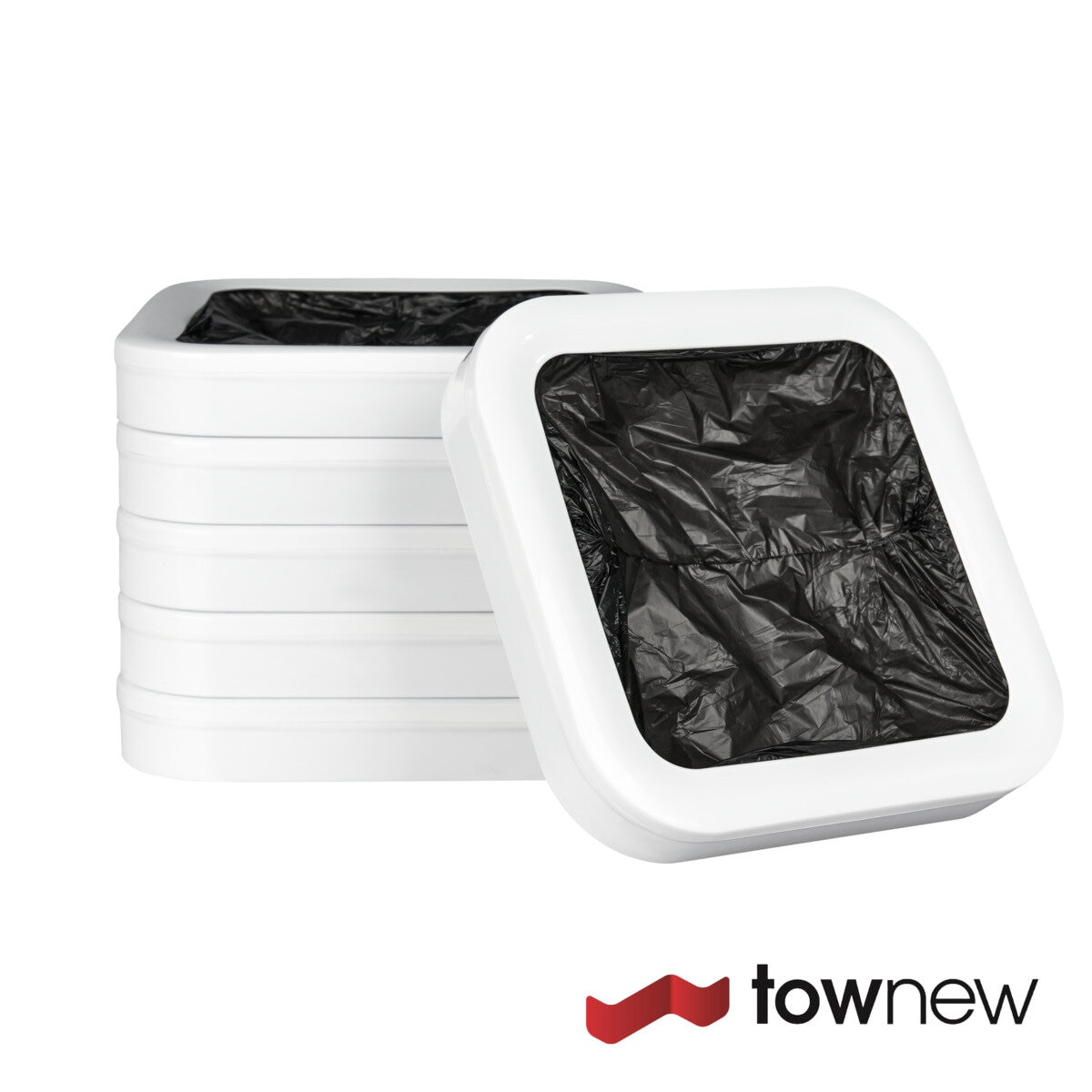 townew リフィルボックス 25回分6個×2セット ブラック|ホワイト TWN2001 スマートトラッシュボックス スマートゴミ箱 自動ゴミ箱 全自動ゴミ箱 センサー開閉 自動開閉 ゴミ袋自動密封 ゴミ袋自動セット 15.5L 臭い漏れ防止 衛生的 キッチン便利グッズ costco コストコ caramelcafe-10037878 キャラメルカフェ サンプル画像2