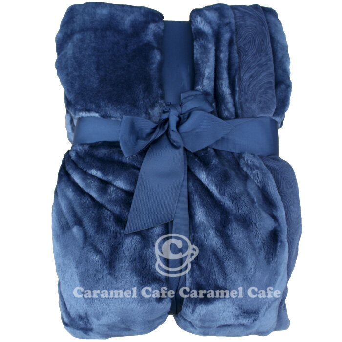【KIRKLAND カークランドシグネチャー】 ブランケット　毛布　大判ひざ掛けPLUSH BLANKET180cm×200cm　ダブルサイズ【ダークブルー・オフホワイト・パープル・ブラック】
