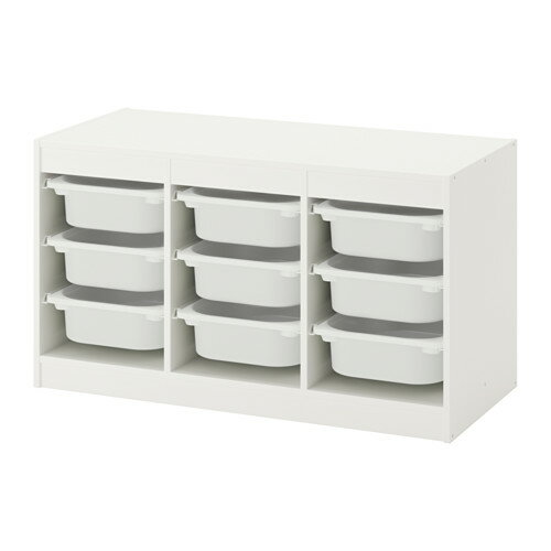 今だけIKEAのエコバッグプレゼント★送料無料★【IKEAイケア】トロファスト 子供用家具TROFAST収納コンビネーションホワイト横型/ホワイト wy-ws9