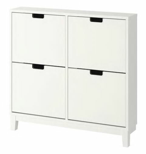 【IKEA イケア】ST&Auml;LL ステル STALL靴収納用キャビネット 4コンパートメント ホワイトシューズボックス 【ラッキーシール対応】