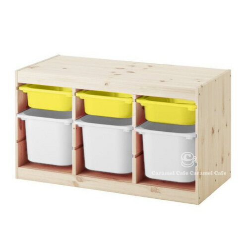 今だけIKEAのエコバッグプレゼント★【 IKEA イケア 】 トロファスト 子供用家具TROFAST収納コンビネーションパイン材/イエロー/ホワイト PY-Y3WM3子供部屋 北欧 家具 おしゃれ かわいいのサムネイル