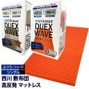 【 西川 】 高反発 敷布団 マットレス Duex Wave シングル ネイビー ふつう ハード 97x200x8cm凸凹ウェーブ ブロック構造 身体にフィッ..