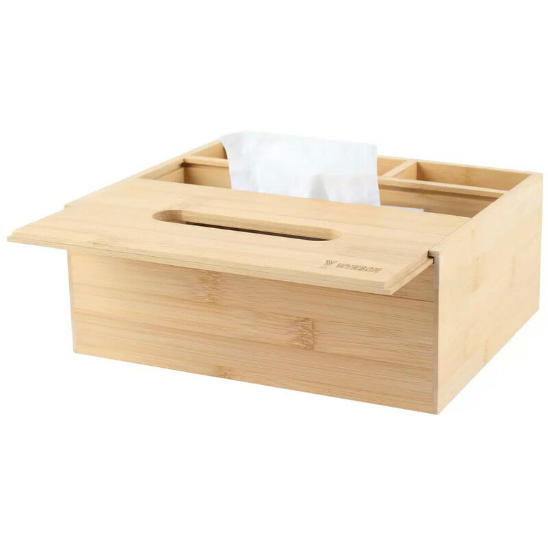 【Jin Hao Ju】ジン ハオ ジュ 竹製ティッシュボックス 小物入れ 付き 65463WYNSON 天然 竹 多機能インテリア性 実用性 整理 整頓 ナチュラル おしゃれ 収納 キッチン 洗面所 テーブル キャビネット バスルーム 化粧品 小物 コストコ キャラメルカフェ 通販 直送 [2]