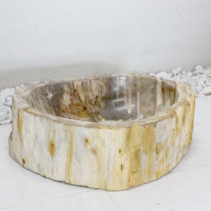洗面ボウル ウッドストーン 木の化石 W50cm 受け皿 手洗い鉢 洗面台 バリ風 インテリア エクステリア