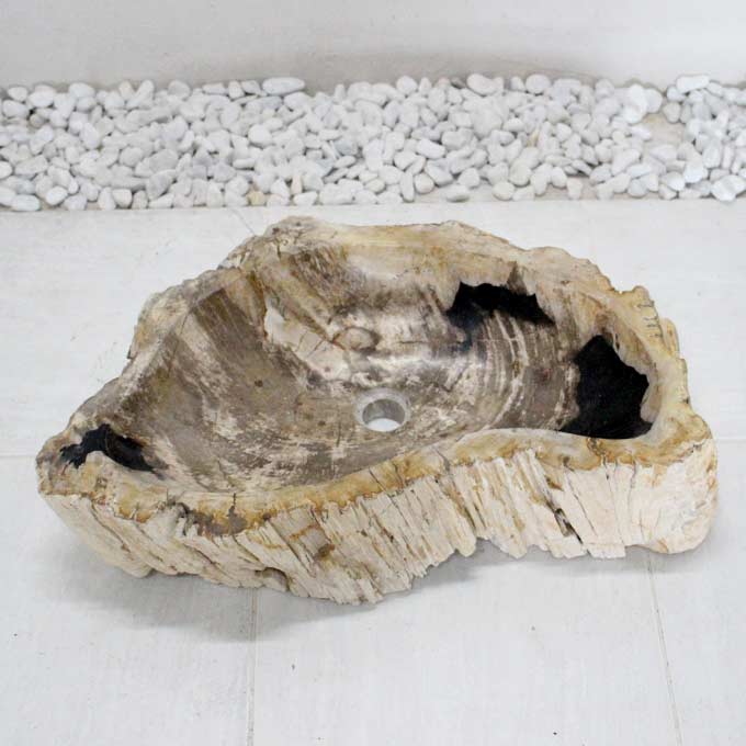 洗面ボウル ウッドストーン 木の化石 W70cm 受け皿 手洗い鉢 洗面台 バリ風 インテリア エクステリア