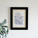 バリ島の風景画 お祭り バリアート 絵画 ペン画 W36×H45 バリ風 インテリア