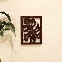 レリーフ アジアン 彫刻 ロータス 40×30cm バリ アジアン インテリア オブジェ