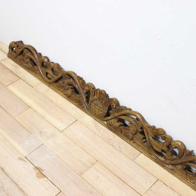 レリーフ アジアン 彫刻 20×200cm バリ風 壁飾り インテリア [2]