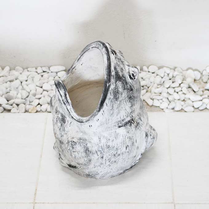 陶器でできたカエルの門灯 庭園灯 灯篭 玄関灯 エントランス 屋外用