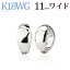 【ご予約納期6〜8週間】K18ホワイトゴールド/フープイヤリング(ピアリング)(11mm)(18金 18k)(ej0003wg-yk)