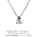 0.145ct　Gカラー　VS2　Good　プラチナダイヤモンドネックレス　【中央宝石研究所ソーティング付】　(3点爪留め 一粒 ダイヤ ペンダントネックレス)