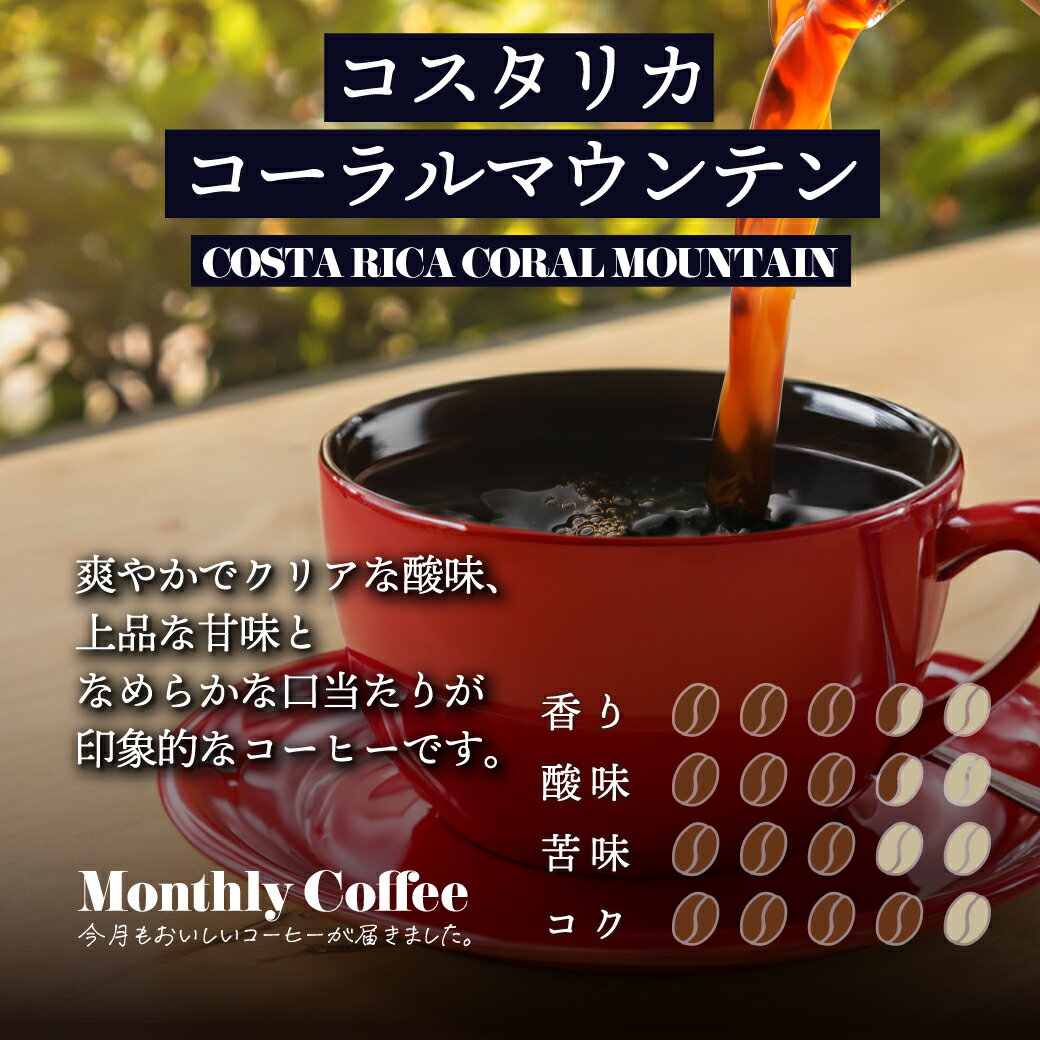 5月マンスリーコーヒー コスタリカ コーラルマウンテン 200g （コーヒー豆 コーヒー粉） 数量限定 公式キャラバンコーヒー 2