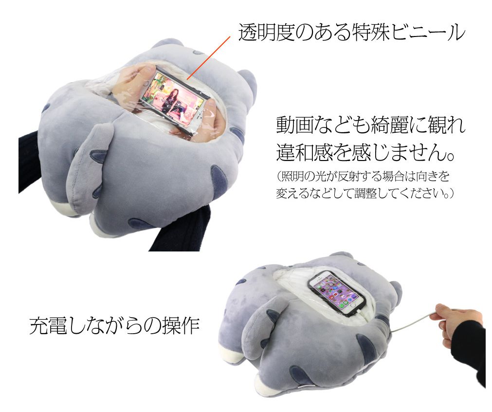 【楽天スーパーSALE】ハンドウォーマー アームウォーマー レディース メンズ 冬 ハンドピロー アームピロー アームクッション 仮眠 手元 あったかグッズ アニマル 枕 マルチハンドウォーマー 背面タイプ 全3タイプ HA-WMAA 送料無料 caraz2-10016362 キャラッツ楽天市場店 サンプル画像3