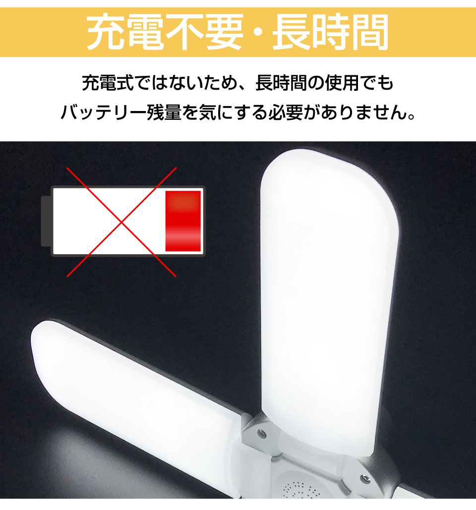 LEDライト LED ランタン LEDライトバー 面発光 LED照明 明るい 非常用 整備 吊り下げ フック コンパクト 4面発光 折りたたみ 折り畳み式 非常用 折畳式LEDルームライト 4ウィング DC12V用 GT-FDLED-4 送料無料 あす楽 即日出荷