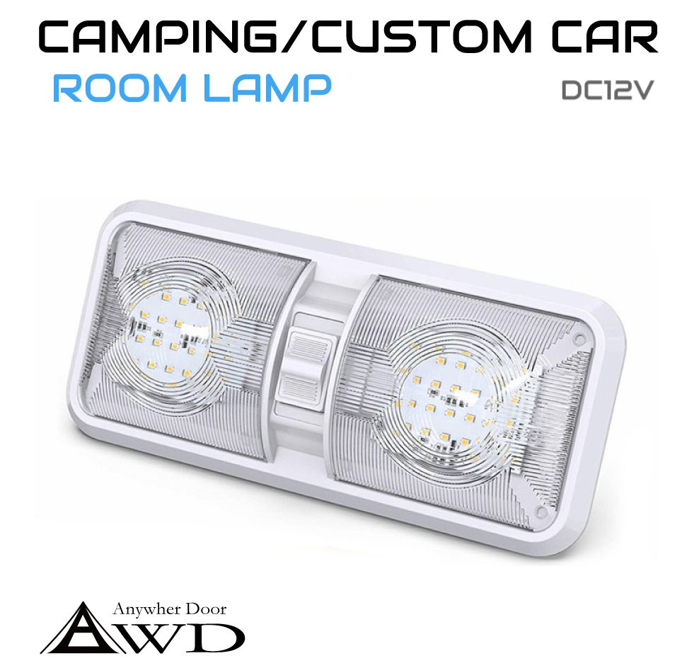 【12/23-1/23までクーポン利用で10％OFF!!】キャンピングカー DC12V 切り替え式 2灯 LED ルームランプ AWD-RLW710 | ライト ランプ パーツ 車載 増設 改造 自作 DIY カーアクセサリー車中泊 船舶 自動車 ハイエース エブリイ アトレー キャラバン