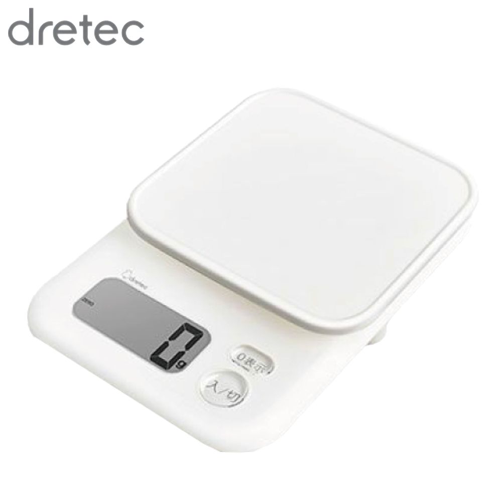 dretec デジタルスケール ガナッシュ 3kg ホワイト KS-833WT | デジタルスケール 計量器 測り 計り 量り デジタル 家庭 オフィス オートパワーオフ機能 シンプル
