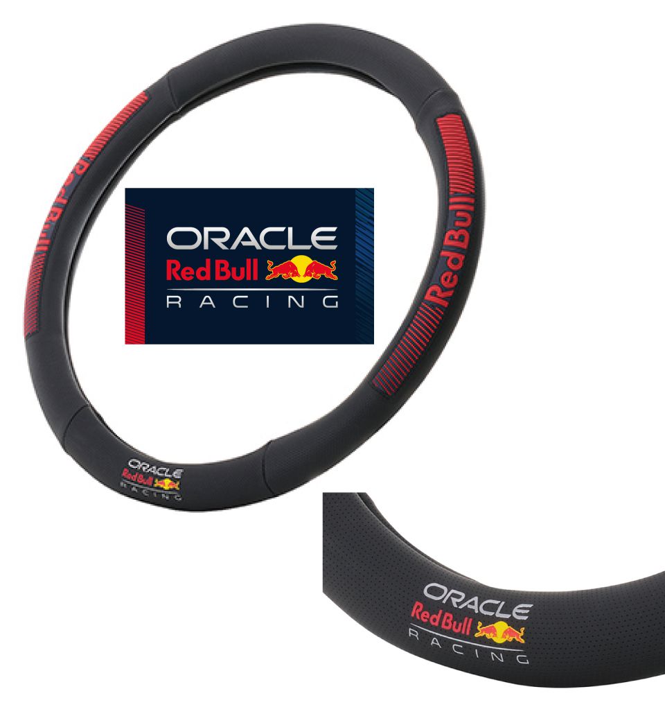 Oracle Red Bull Racing ステアリングカバー ハンドルカバー ステアリングホイールカバー Sサイズ×サイドレッド SWC003S | オラクル レッドブル レーシング スポーティ レーシー ハンドル カバー ドライブ ドレスアップ
