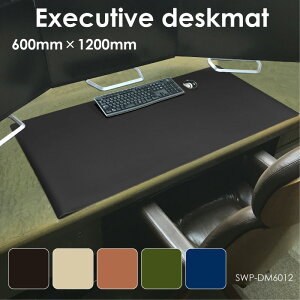 エクゼクティブ　デスクマット オフィス ビジネス 事務用品 机 デスクカーペット 傷 汚れ防止 テーブル 全5色 600×1200mm SWP-DM6012 あす楽 送料無料