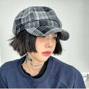 帽子 春 おしゃれ チェック柄 サイズ 秋冬 可愛い 小顔効果 サイズ調節 UV 対策 無地 カジュアル ハンチング帽 つば付き uvカット 春夏 八角形キャップ タータンチェック ハンチング ウォーキング ブラック
