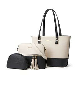 【送料無料】バッグ レディース トートバッグ ショルダーバッグ ハンドバッグ 通勤 鞄女性用 3点セット 切り替え色 底鋲 a4 ビジネス 入学式 誕生日プレゼント クリスマス…