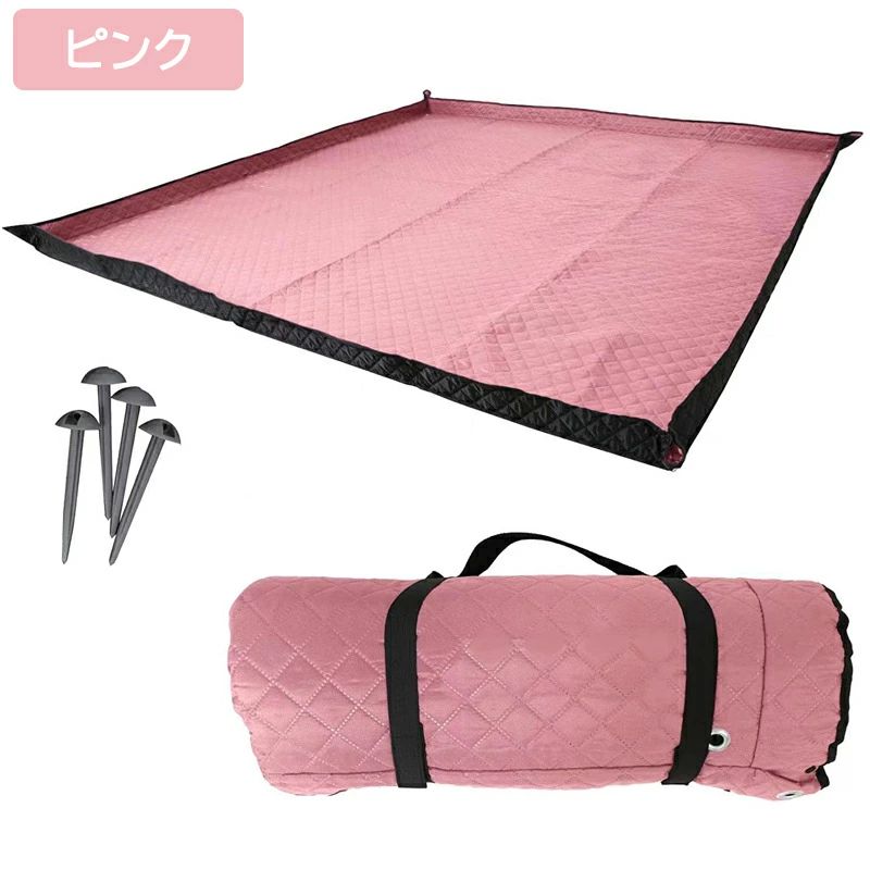 レジャーシート 厚手 大きい おしゃれ 200×200 クッション 子供 遠足 ピクニック 運動会 大判 洗える 軽い ピクニックシート キャンプマット アウトドア ギア グッズ アイテム キャンプシート ウシオダヒロアキ