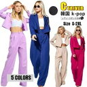 ダンススーツ レディース 大人 k-pop衣装 セットアップ DS演出服 へそ出し トップス 長袖 ショート丈 ジャケット ロングパンツ 韓国 ヒップポップ ダ...