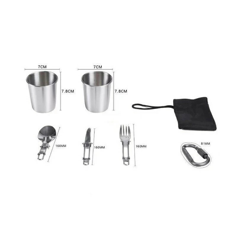 キャンプクッカークッカーセット アウトドア 調理用品 アウトドア調理器具セット 多点セット キャンプ用食器 旅行用品 アウトドア食器セット キャンピング鍋 屋外収納袋付き　防災キャンプ 登山用鍋 2-3人 鍋