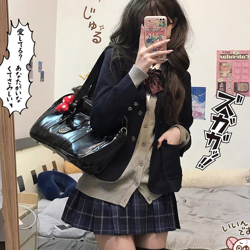 【スーパーSALE10%OFF】スクールバッグ JK 高校生 女子 制服用 通学バッグ 学院風 ...