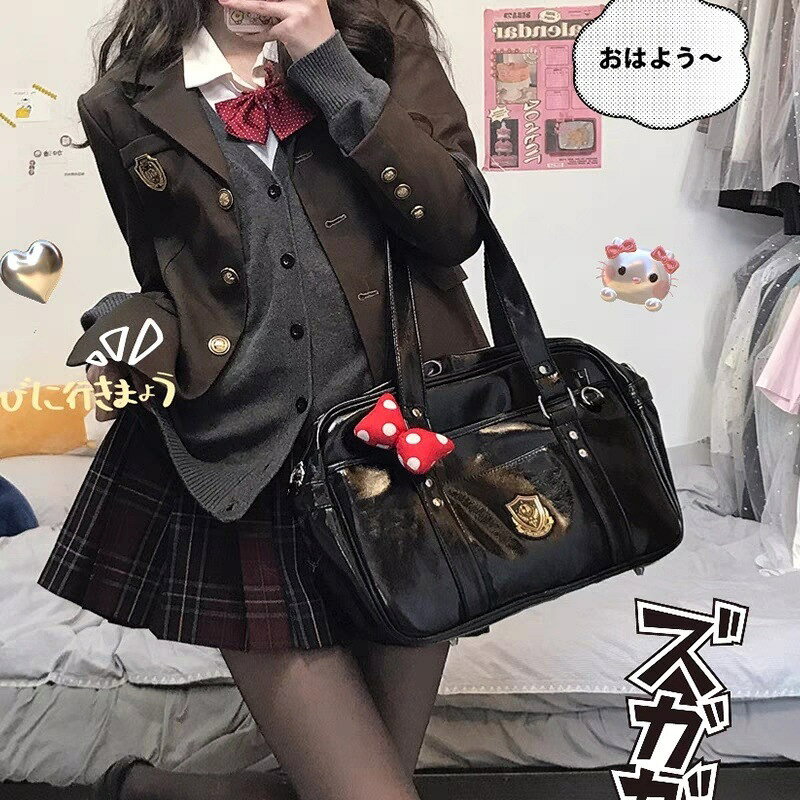 【スーパーSALE10%OFF】スクールバッグ JK 高校生 女子 制服用 通学バッグ 学院風 ...