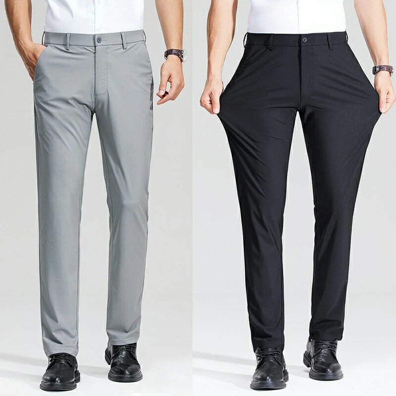 スラック メンズ 夏 クールビズ ストレッチ ビジネス 速乾 大きいサイズ 夏用 ビジネスパンツ 紳士 ゆったり 通勤 フォーマル 出張 パンツ ウォッシャブル 接触冷感 ナイロン メンズファッション 美脚 プレゼント 快適 薄手 洗える 父の日 おしゃれ