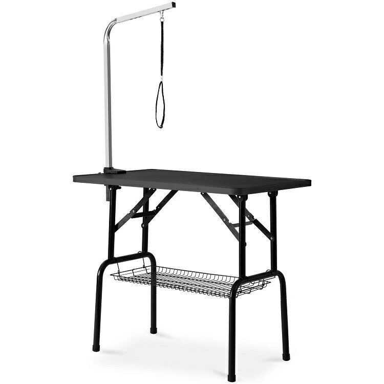 【即納】トリミングテーブル 折りたたみ トリミング台 トリミング 折り畳み ペット用 シャンプー カット ブロー ブラッシング 爪切り バリカン ブラック ピンク ブルー