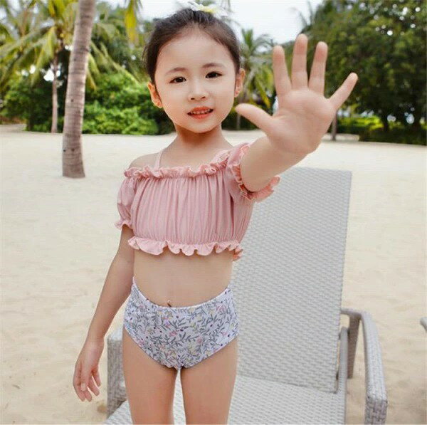 おすすめ商品 子供 水着 女の子 可愛い プリンセススタイル パフスリーブ 温泉