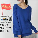 【WN-0003】大きいサイズ Tシャツ コットンニット Vネックドルマン 綿ニット モモンガ セーター プルオーバー プラスサイズ 綿 LL 3L 4L L ...