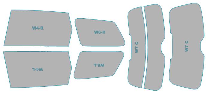 送料無料 カーフィルム カット済み 断熱スモーク スバル エクシーガ クロスオーバー7 【YAM型】 年式 H27.4-H30.3 車用品 バイク用品 車用品 アクセサリー 日除け用品 カーフィルム