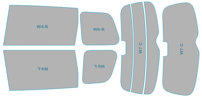 色褪せしづらいカーフィルム マツダ ビアンテ 【CC##W型】 年式 H20.7-H29.9 カット済み UVカット 紫外線 99％カット スモークフィルム 車フィルム 車ガラスフィルム ウィンドウフィルム