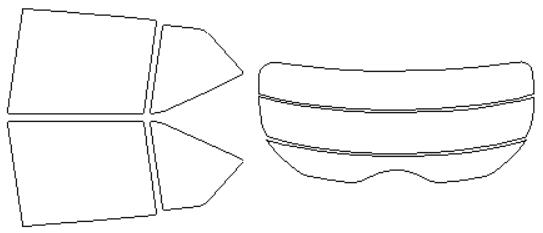 シルフィード カーフィルム カット済み 日産 適合 キックス　P15　R2，6〜 リア上部カット部分なし 断熱スモーク 車 スモークフィルム