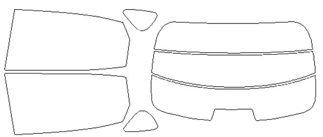 ウインコス カーフィルム カット済み 日産 適合 シーマ　HGY51　H24，5〜 断熱スモーク 車 スモークフィルム