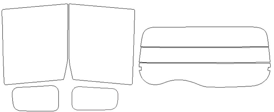 ウインコス カーフィルム カット済み 日産 適合 デイズ　ルークス　B21A　H26，2〜 断熱スモーク 車 スモークフィルム