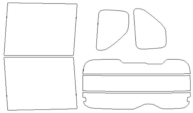 ウインコス カーフィルム カット済み 日産 適合 ルークス　B44A　R5，6〜 断熱スモーク 車 スモークフィルム